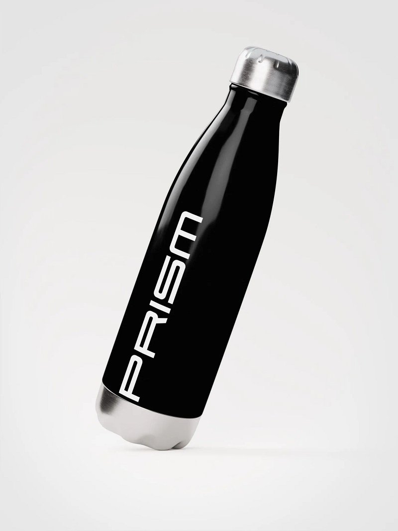 Black Stainless Steel Water Bottle - Classic Prism Label
