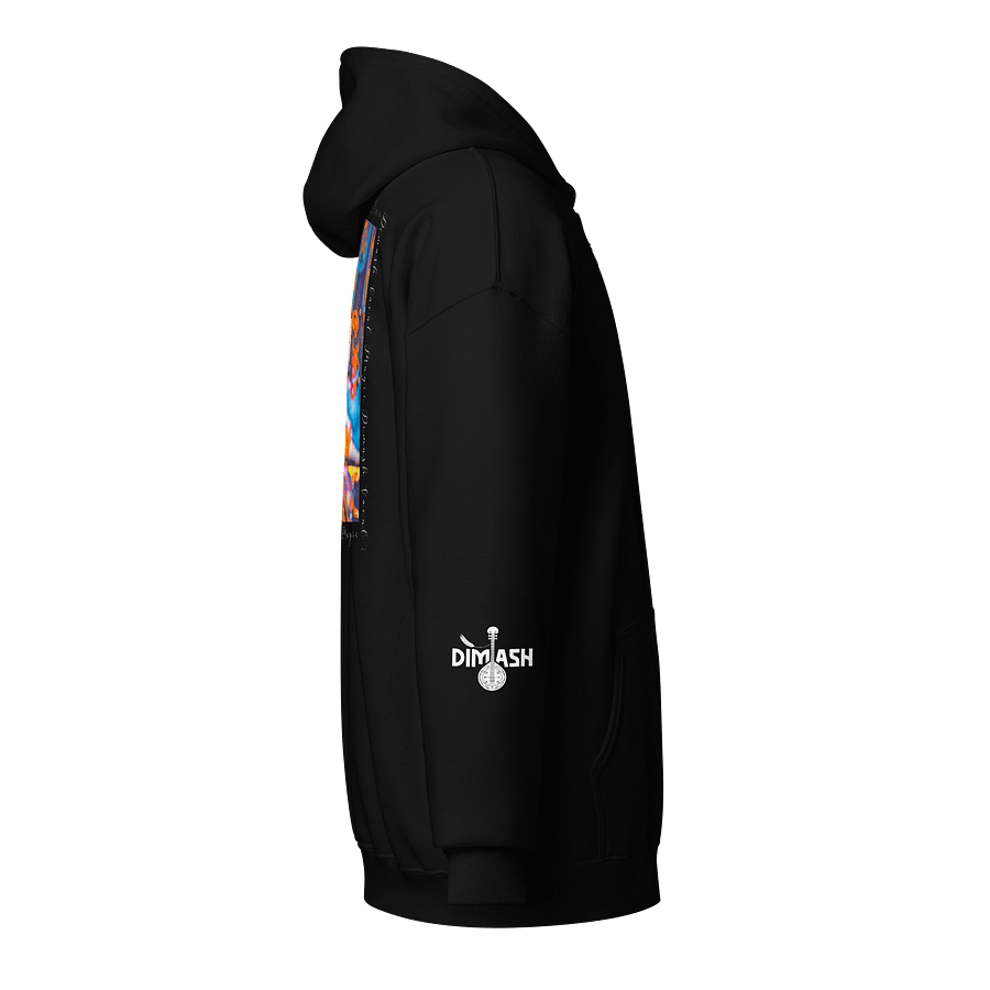 Singer From Kazakhstan Zippered Gildan Unisex Hoodie With Sleeve Design product image (4)