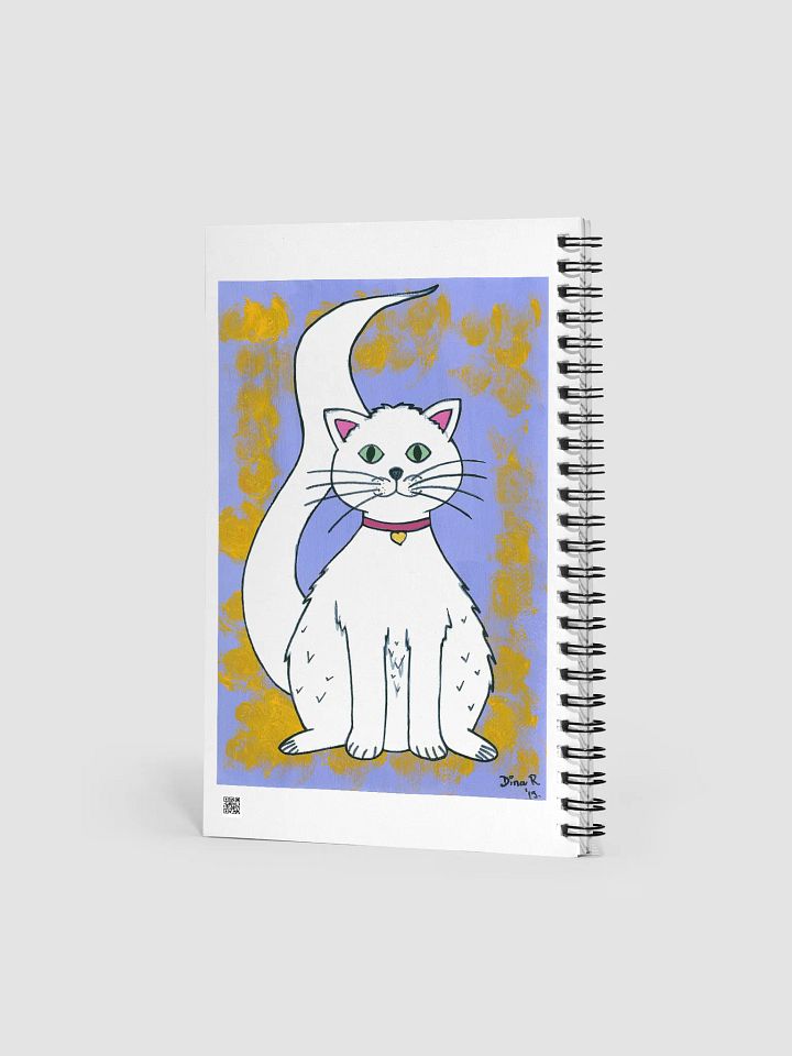 Cat (art by Dina R.) acrylic painting picture - Spiral Notebook product image (2)