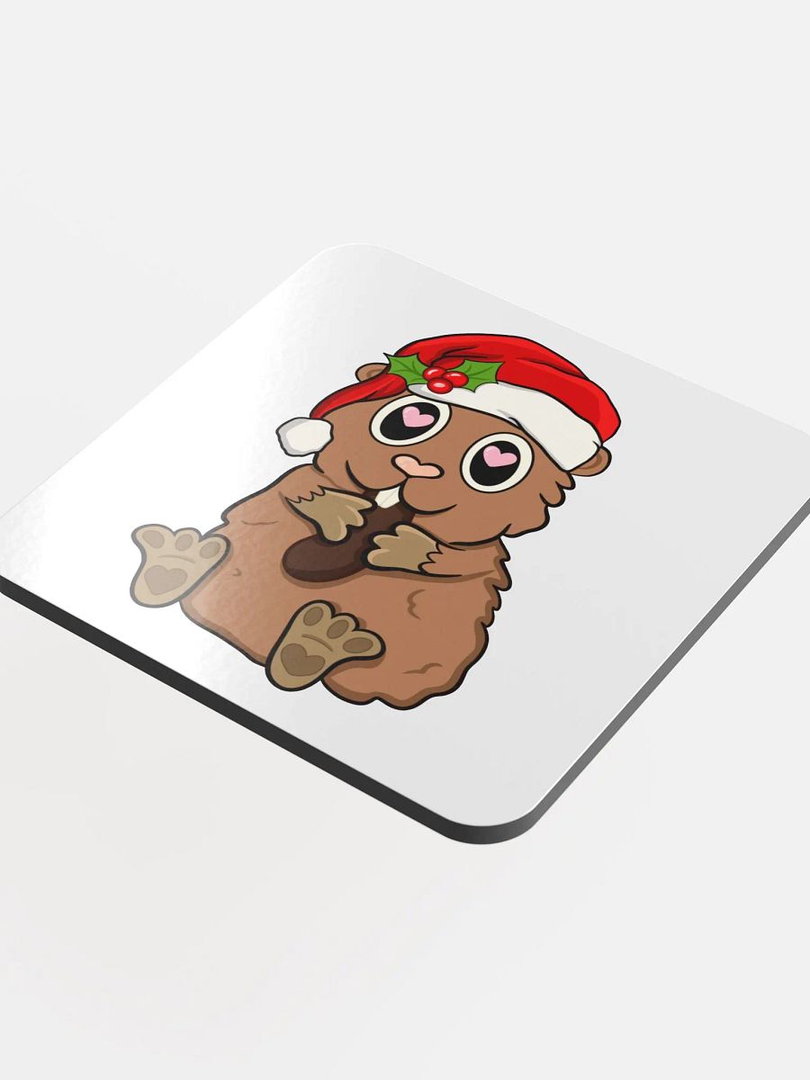 Christmas Guinea Pig Coaster (On White) product image (4)