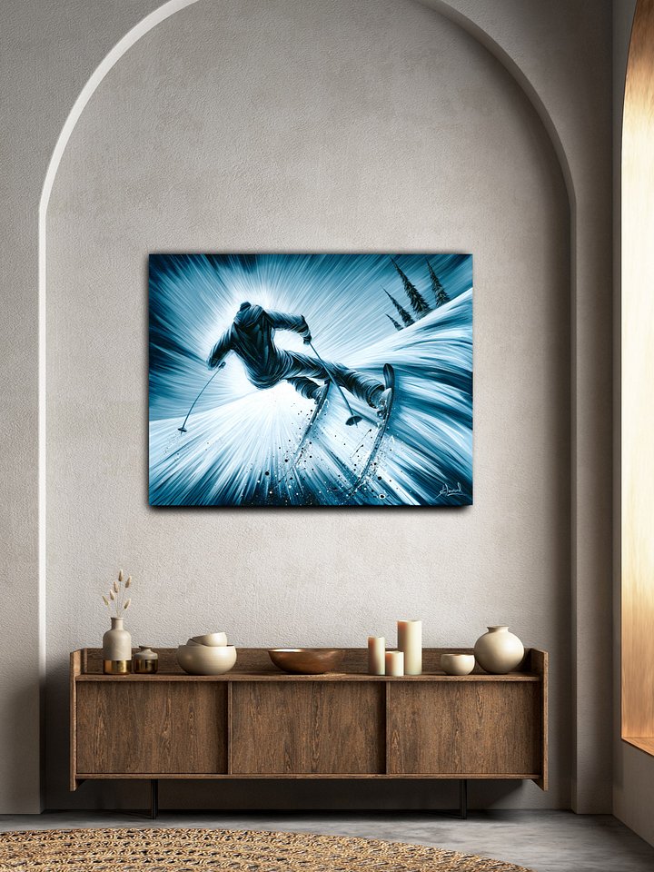 Skiing The Winter Light 2 - Original Painting product image (2)