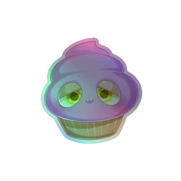 Plum the Muffin Holographic Sticker product image (2)