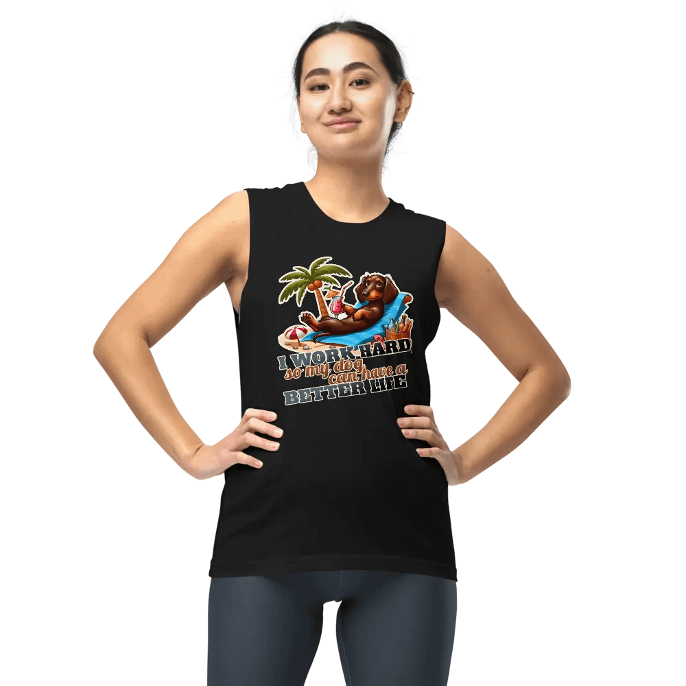 Work Hard – Dachshund Muscle Tank product image (10)