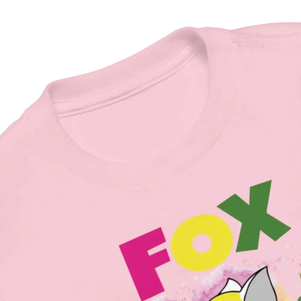 Fox Colorful Funny Cute Bella +Canvas Toddler T-Shirt – Funny Shirt & Gift for Kids product image (6)