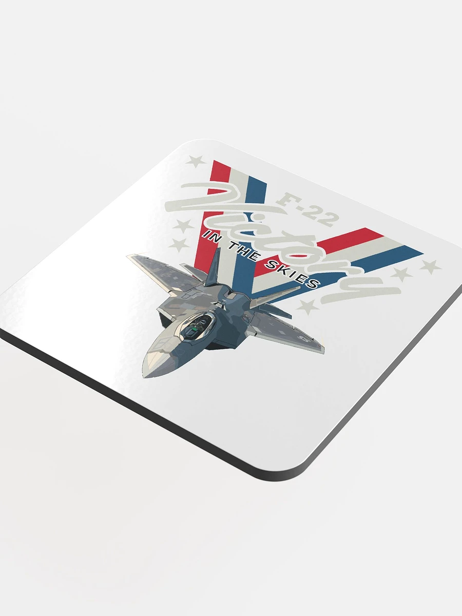 Victory in the Skies F-22 Raptor Glossy Cork Coaster product image (4)