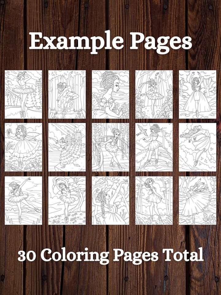 Ballerinas in Nature Printable Coloring Pages for Kids product image (2)