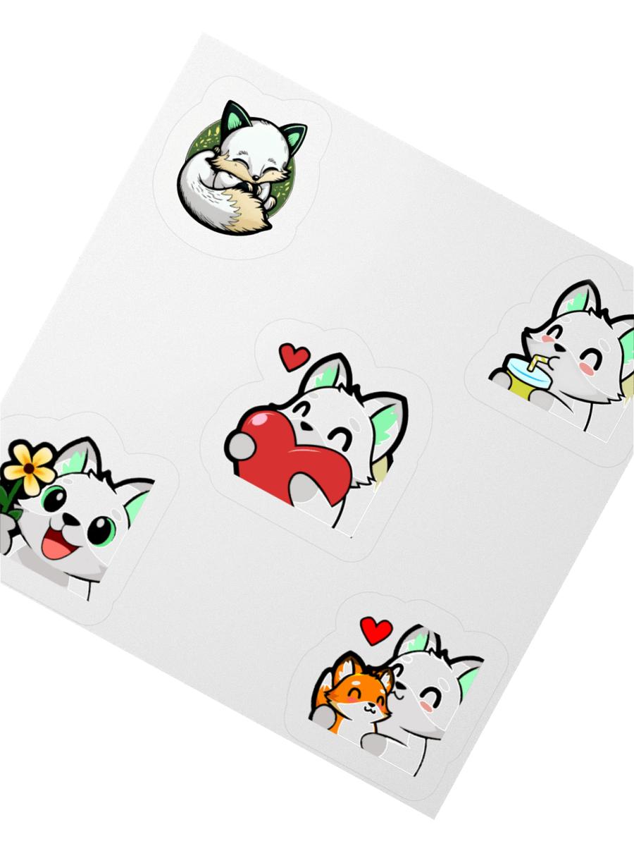 Fox emotes Cut Sticker Set product image (4)