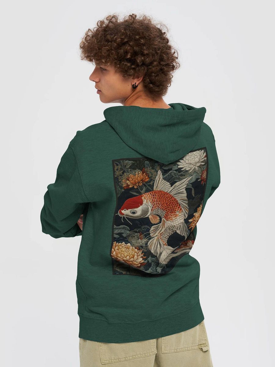 Japanese Koi Print Zippered Hoodie product image (4)