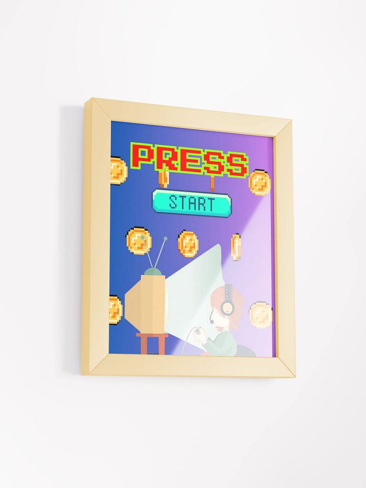 Pixelated Press Start Framed Poster product image (2)