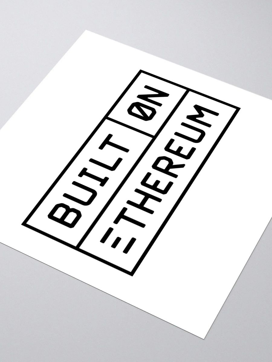 Built on Ethereum sticker white product image (3)