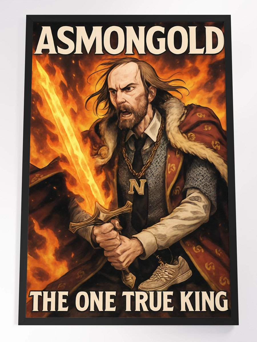 Asmongold The King Mega Framed Print product image (1)