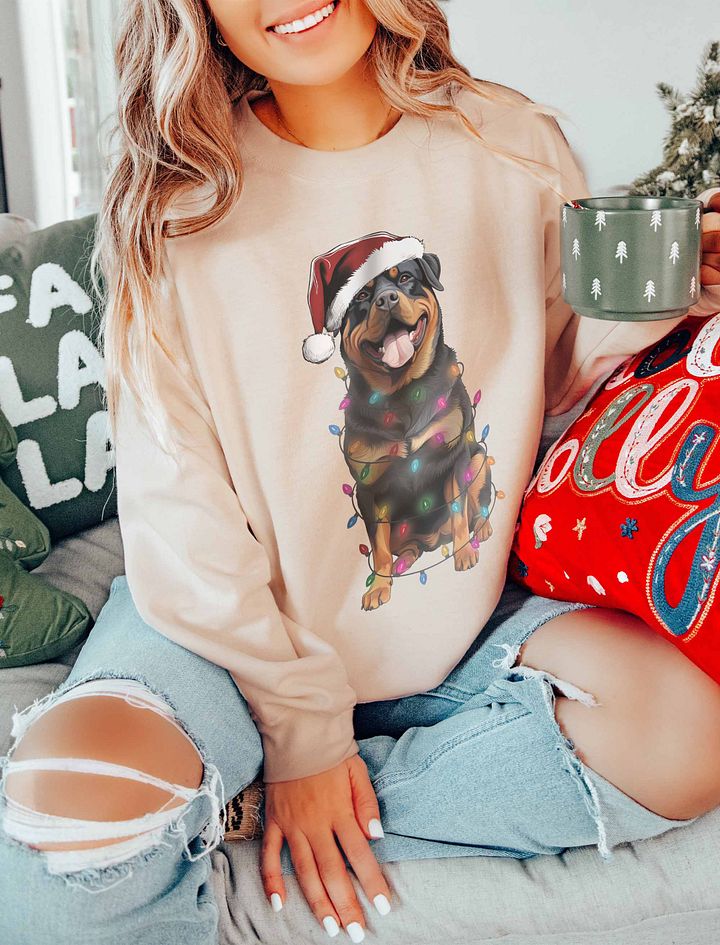 Funny Rottweiler Christmas Sweatshirt for Rottie Paw-rents product image (16)