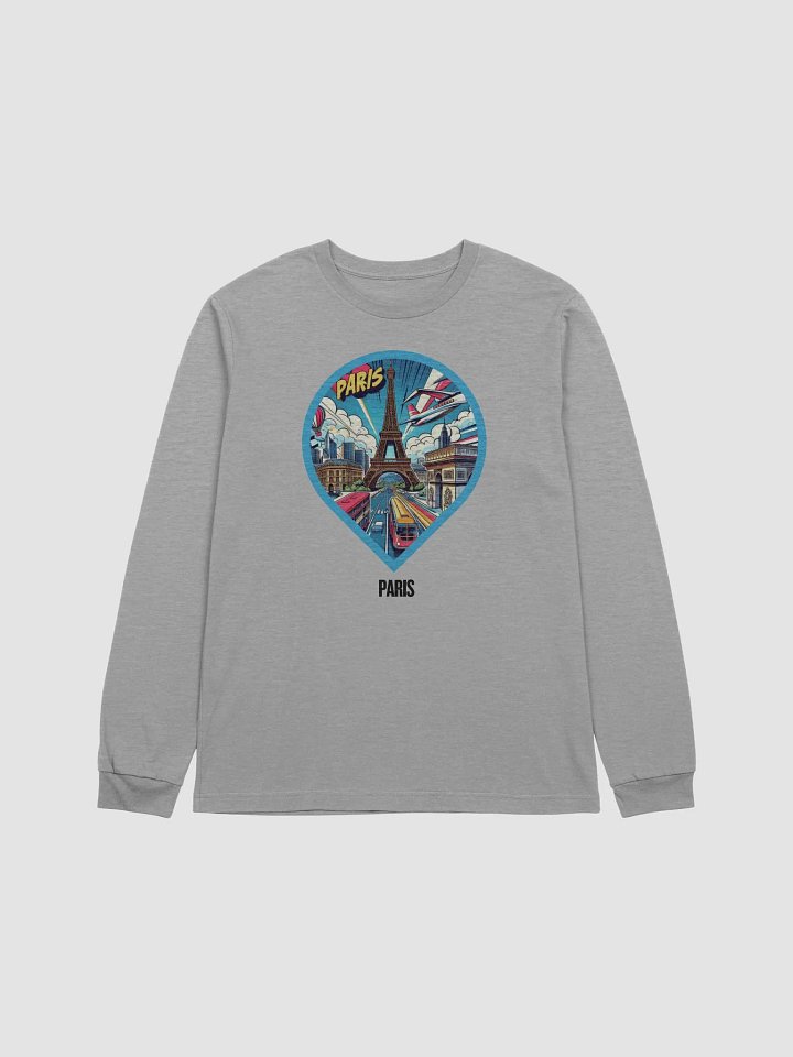 Bella+Canvas Supersoft Long Sleeve T-Shirt | AI Design Paris city product image (2)