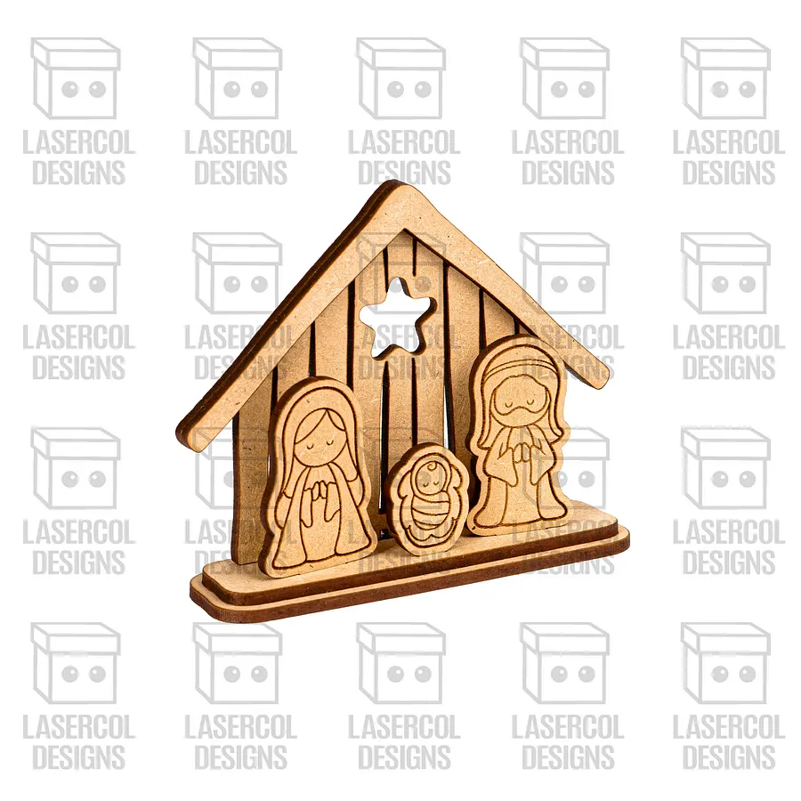Small Nativity Scene Gift Set 1 - Christmas - Laser Cut Files product image (4)