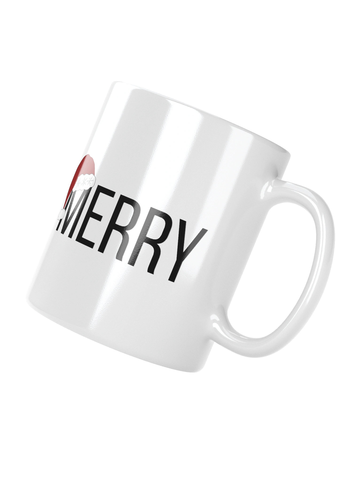 Merry Christmas Santa Hat Typography Mug product image (5)