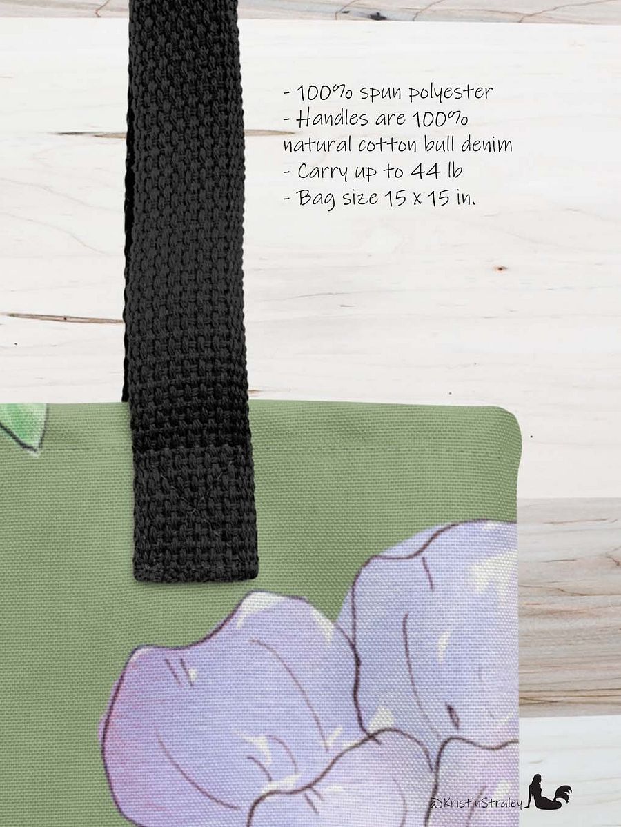 Gingham Blossoms - Large Lavender Flowers on Green product image (3)