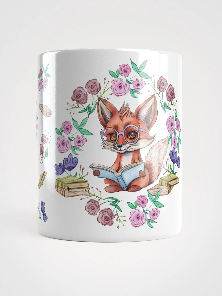 Book Smart Fox 11 oz white mug product image (1)