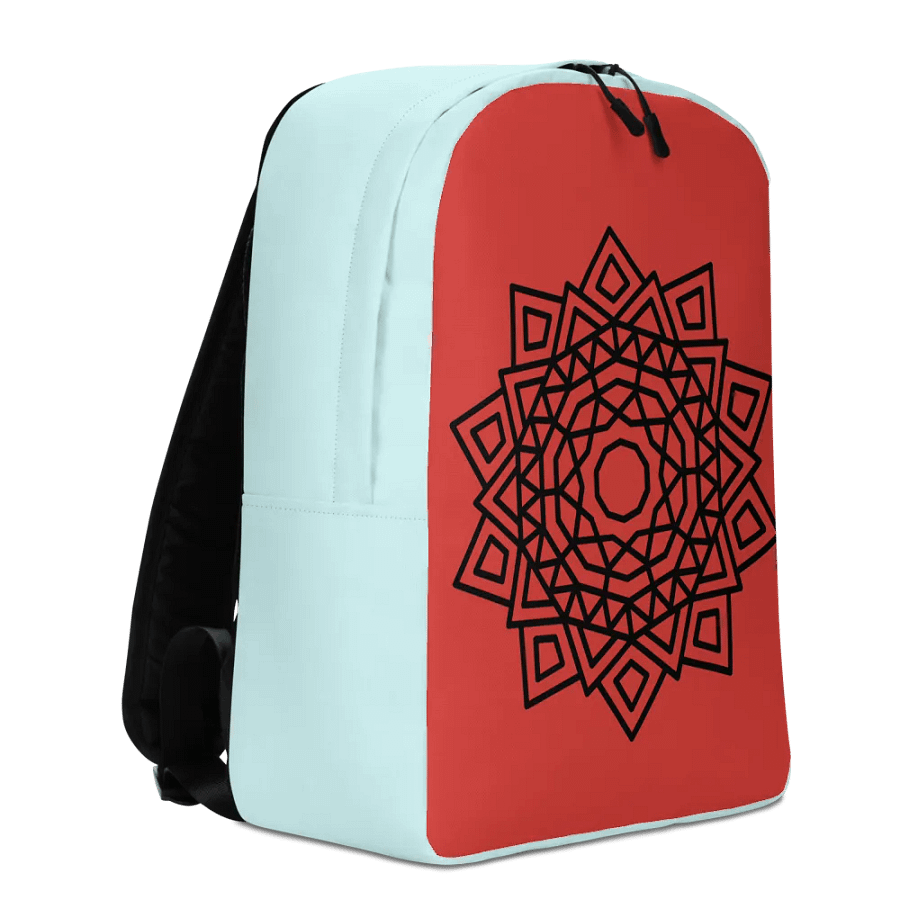 Mandala Red and light blue Backpack product image (8)