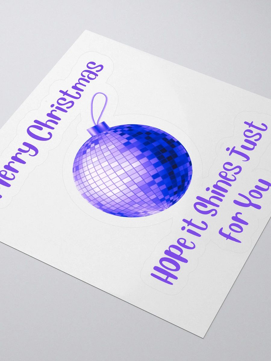 Hope it shines just for you ! Christmas Mirrorball Sticker - Purple product image (9)