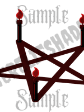 Red Pentagram Candles Twitch Emote product image (1)