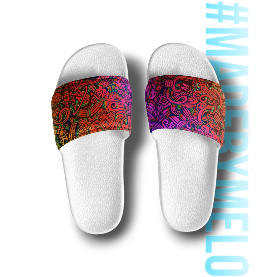 Rainbow Space Scribble - Women's Slides | #MADEBYMELO product image (2)