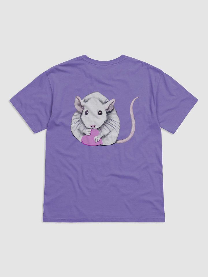 White rat with heart t shirt product image (30)
