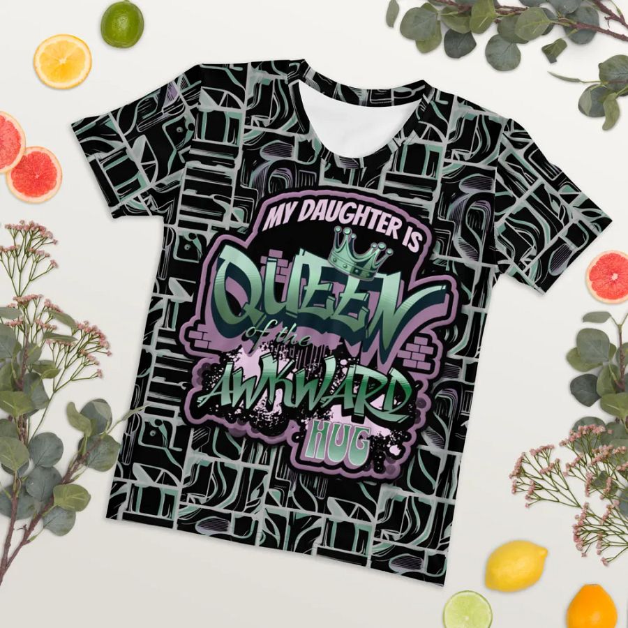 Queen of the Awkward Hug #Autism All Over Print T-shirt product image (9)