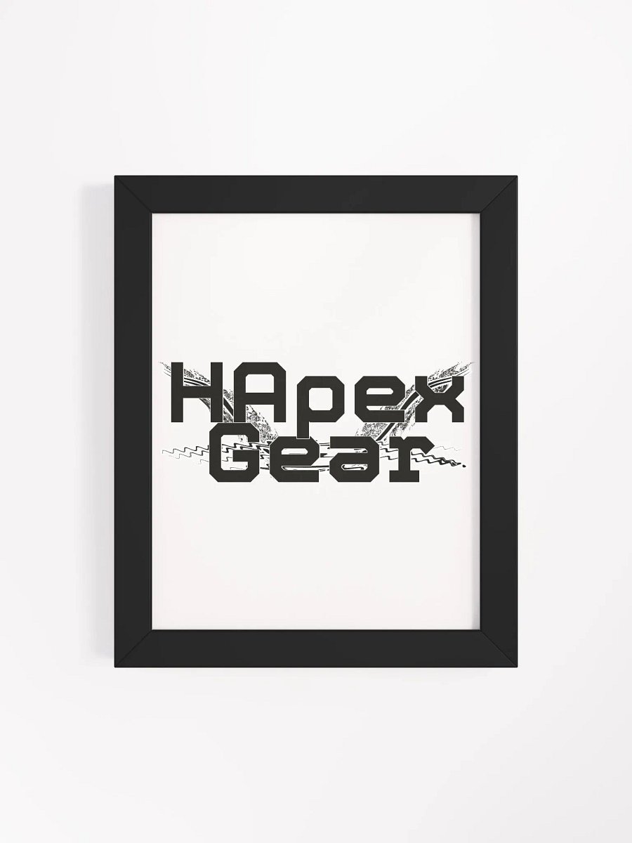 Framed - High-Quality Matte Poster - Black HApex Gear Black Logo product image (4)