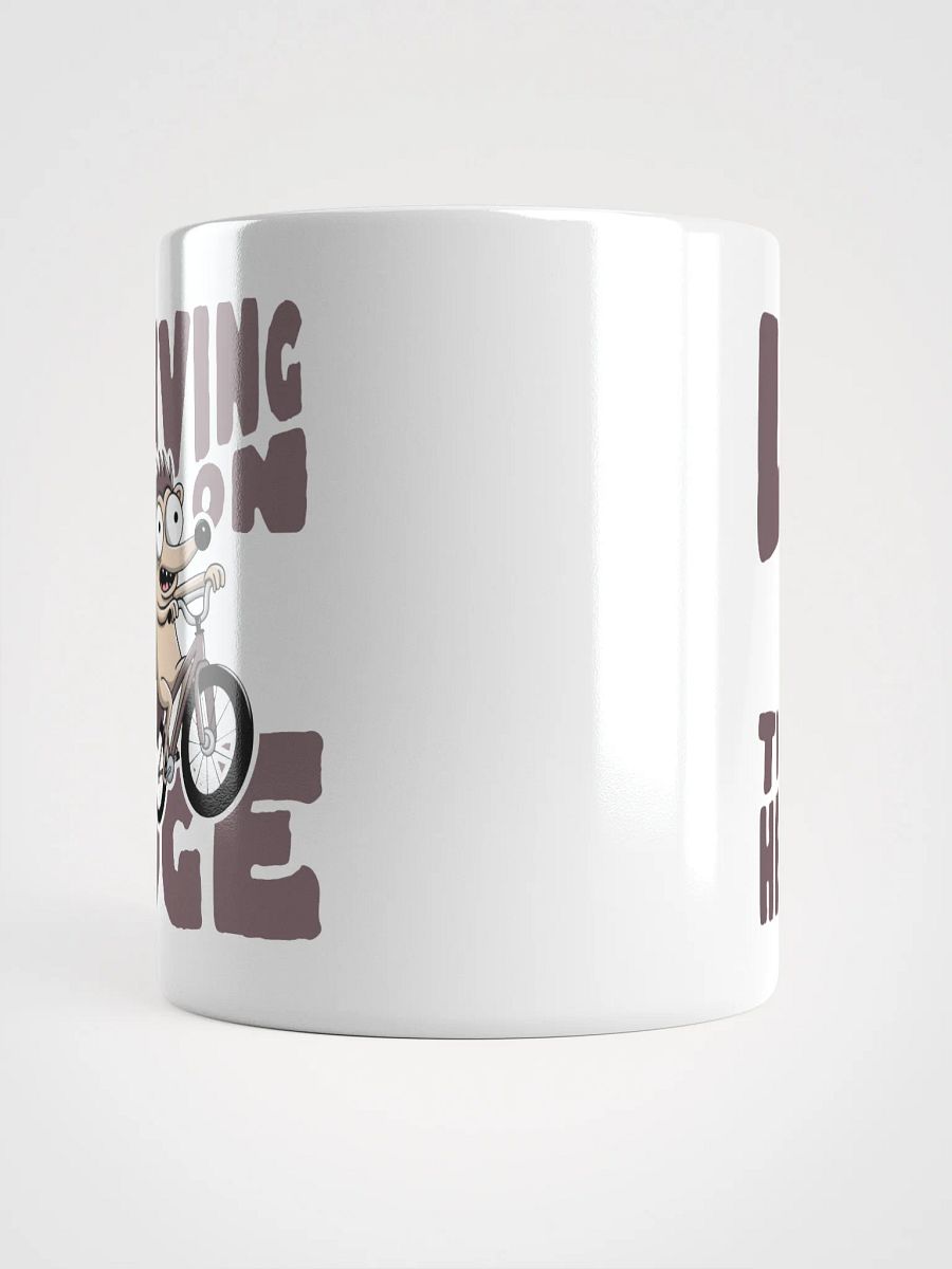 Living on the Hedge Funny Hedgehog Cycling mug – Cute Animal Pun mug for Bike Lovers product image (14)