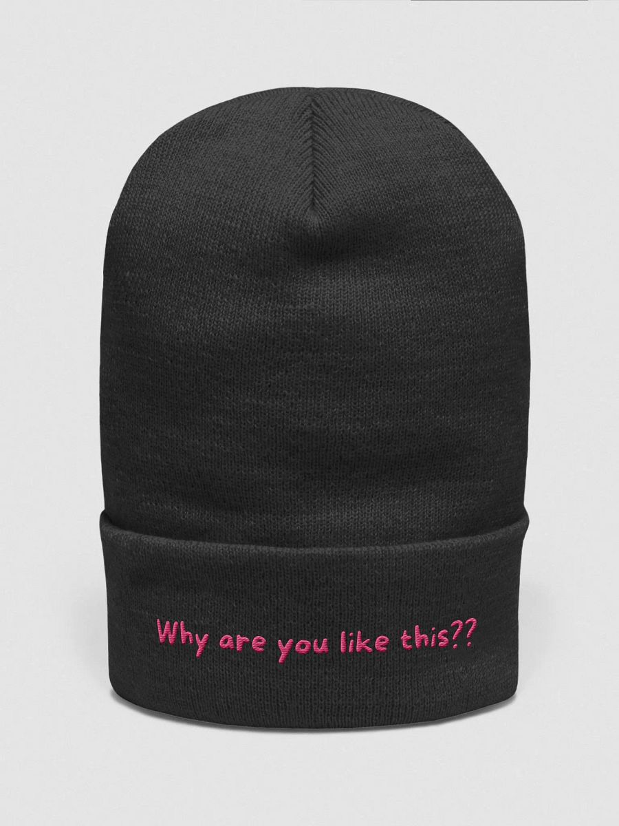 WHY ARE YOU LIKE THIS BEANIE product image (1)