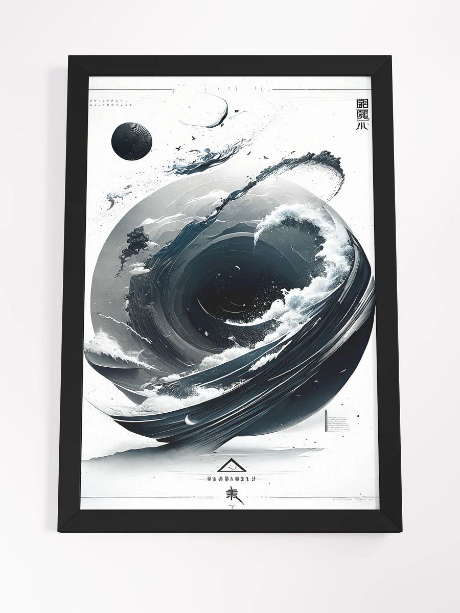 Geometric abstract art in Japanese style product image (4)
