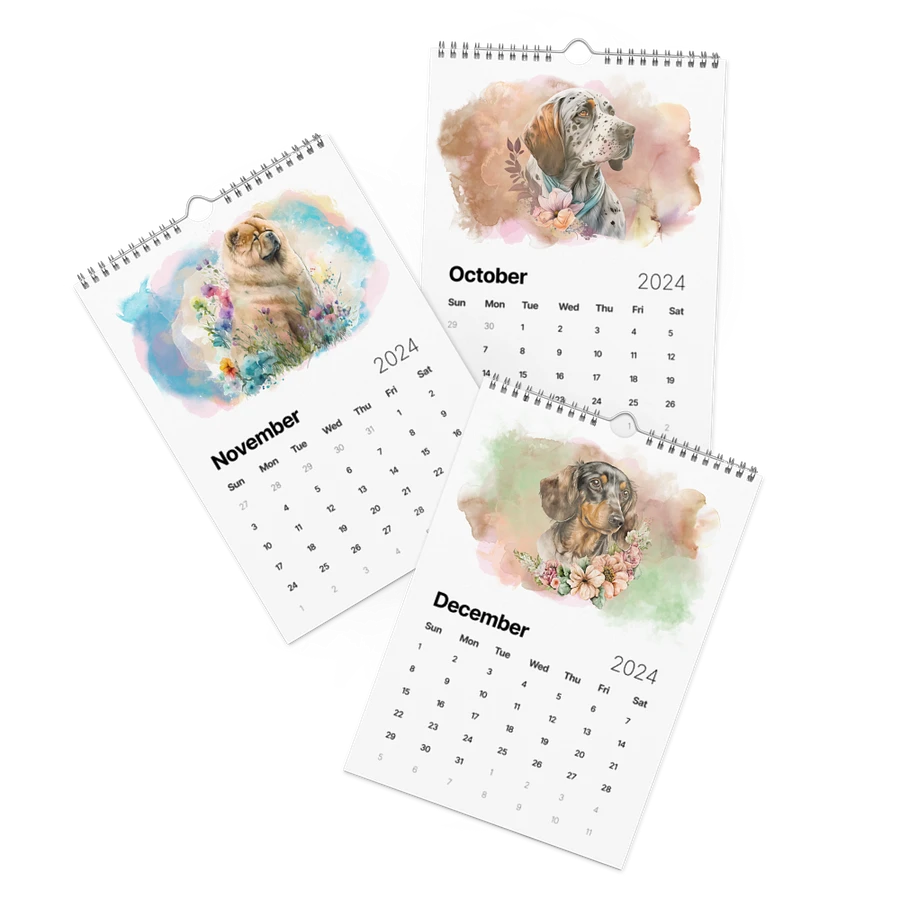 Watercolor Dogs 2024 Wall Calendar, 12 Months, Version 2 product image (18)