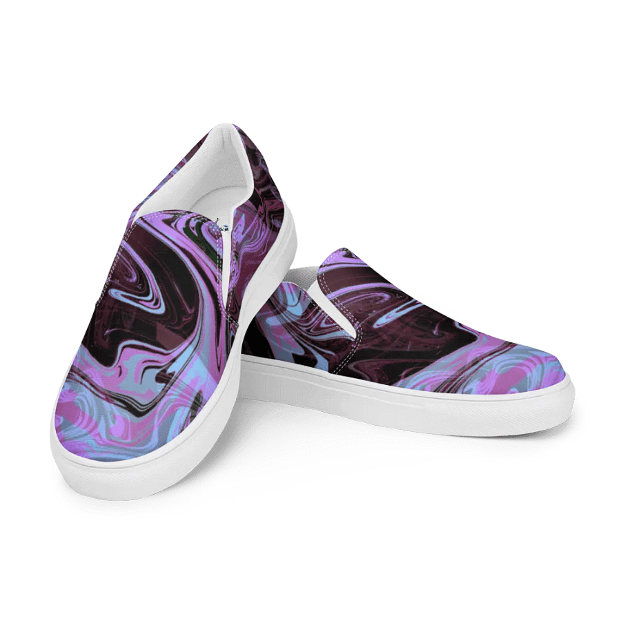 Marbled Dreams Swirl Pattern Womens Slip-On Canvas Shoes product image (11)