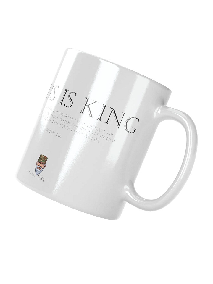 Jesus is King White Glossy Mug product image (6)