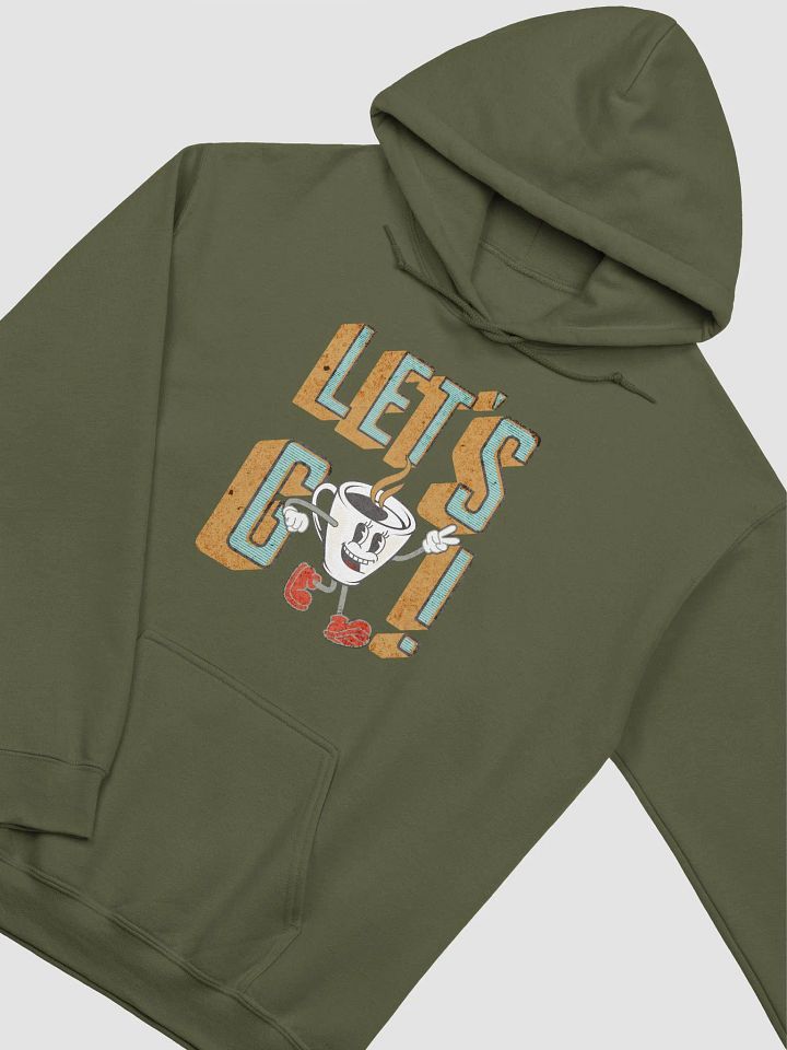 Lets Go Coffee Mascot Animated Classic Hoodie product image (14)