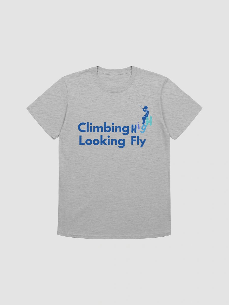 Climbing High, Looking Fly – Funny Graphic Tee with Wordplay & Chill Vibes product image (2)