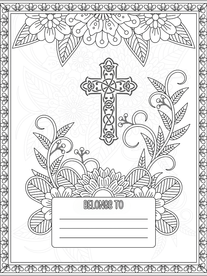 Flowers of Faith Bible Verse Coloring Book product image (2)