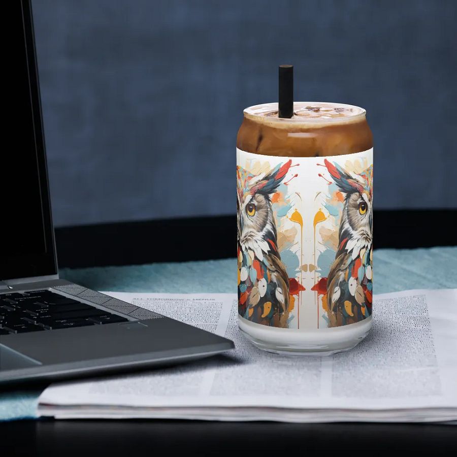 Twilight Guardian Owl Glass Can Sipper product image (5)
