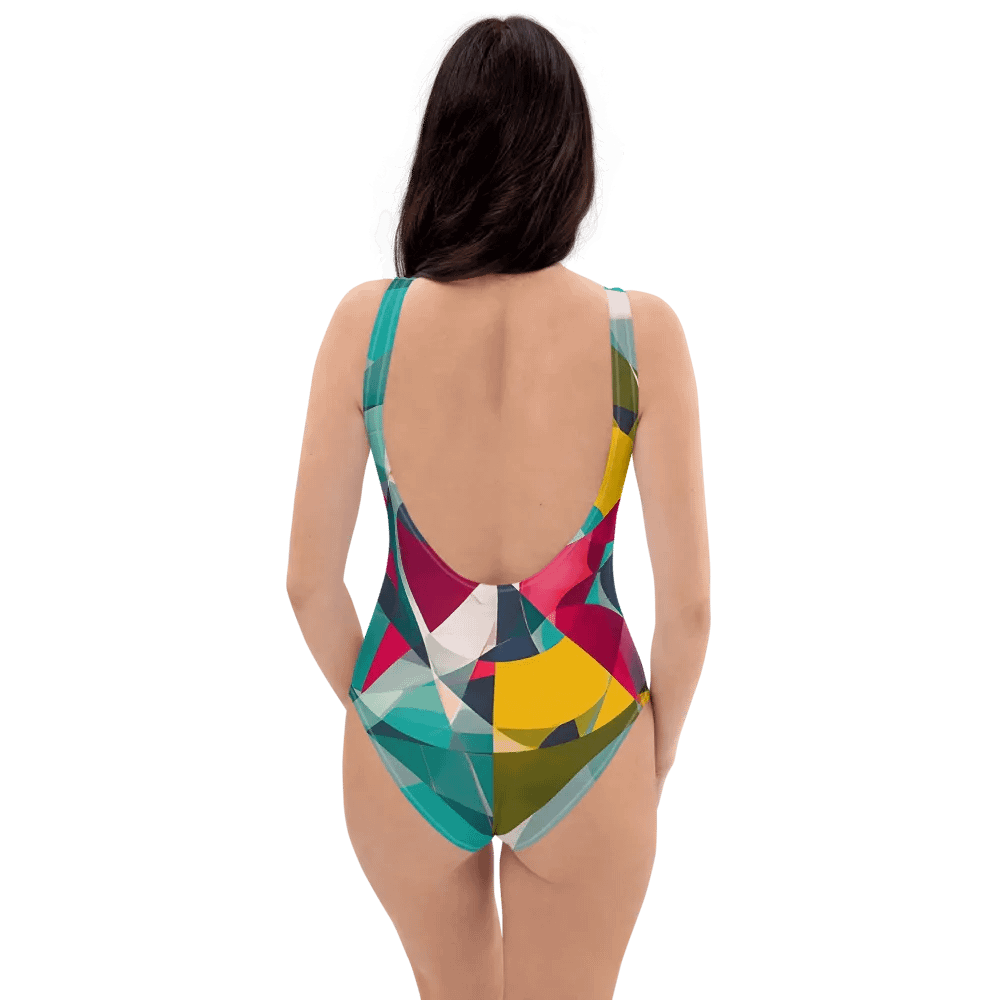 Abstract Lithographic Pattern Design one piece Swimsuit - V9 product image (1)