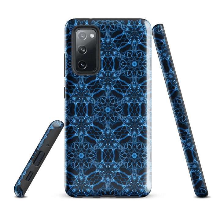 Tough Phone Case for Samsung® - Blue Hex Geometric Neural Network Pattern product image (1)
