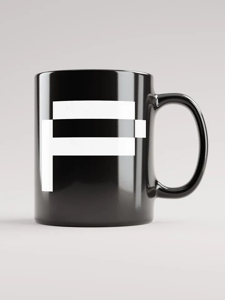 Pix Stitch 'P' Black Glossy Mug product image (2)