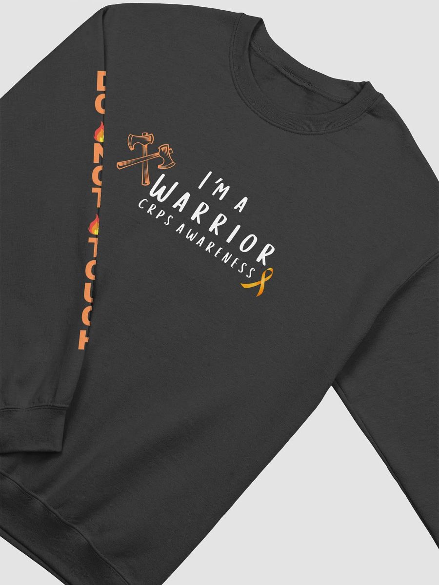 I'm a Warrior CRPS Awareness Do Not Touch RIGHT Arm Crewneck Sweatshirt (Masculine Design Unisex Fit) product image (2)