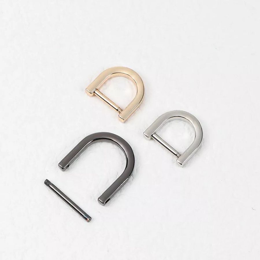 Detachable Open Screw D Ring Buckle Shackle Clasp for Leather Craft Bag Strap product image (4)