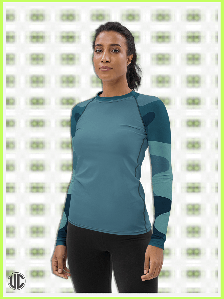 Zahra's Ocean Wave Camo – Women’s Rash Guard product image (3)