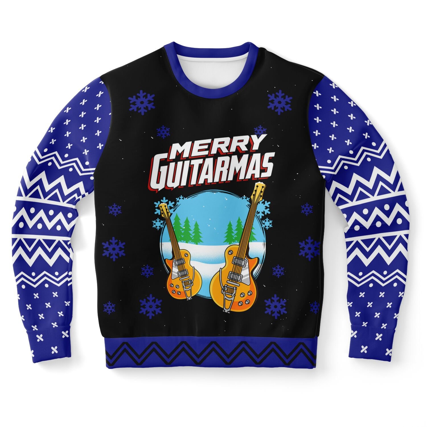 "Merry Guitarmas" Music Christmas Sweater | Electric Guitar Holiday Sweatshirt | Musician Winter Party Outfit product image (9)