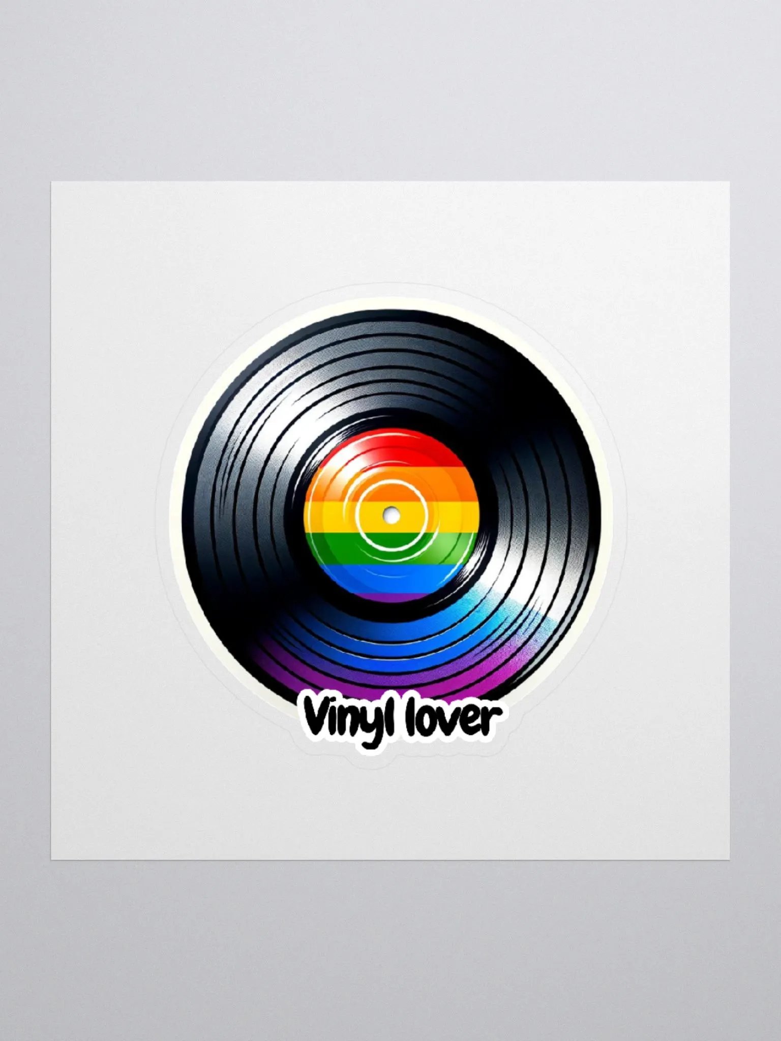 Vinyl Record Sticker-Rainbow Style-Music Lover Sticker product image (2)