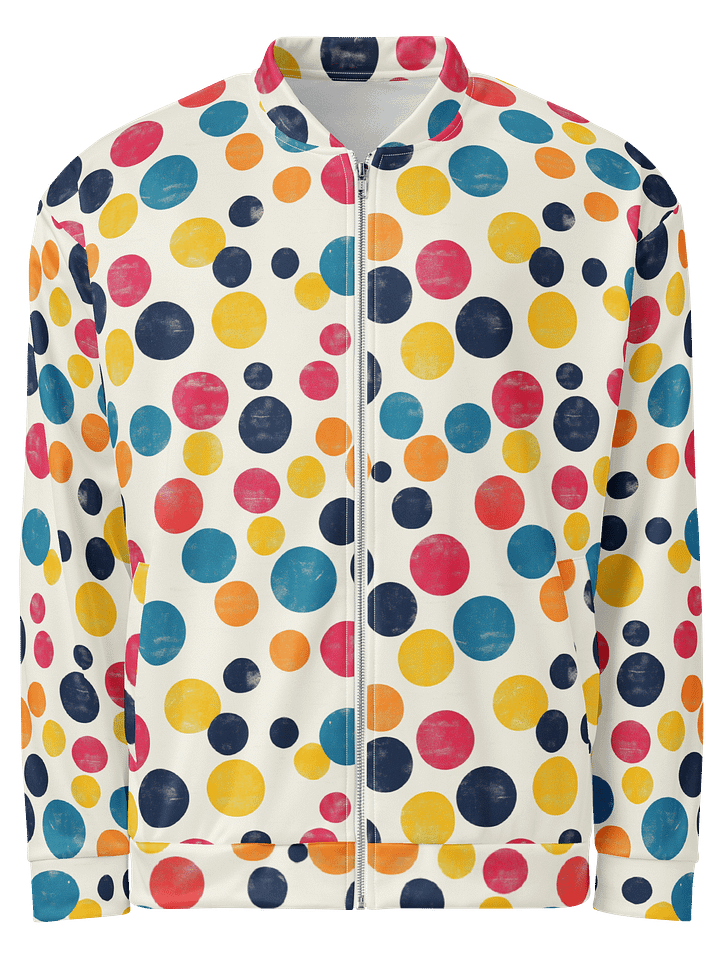 Polka Dot Illusion Vintage Retro Unisex Bomber Jacket product image (1)