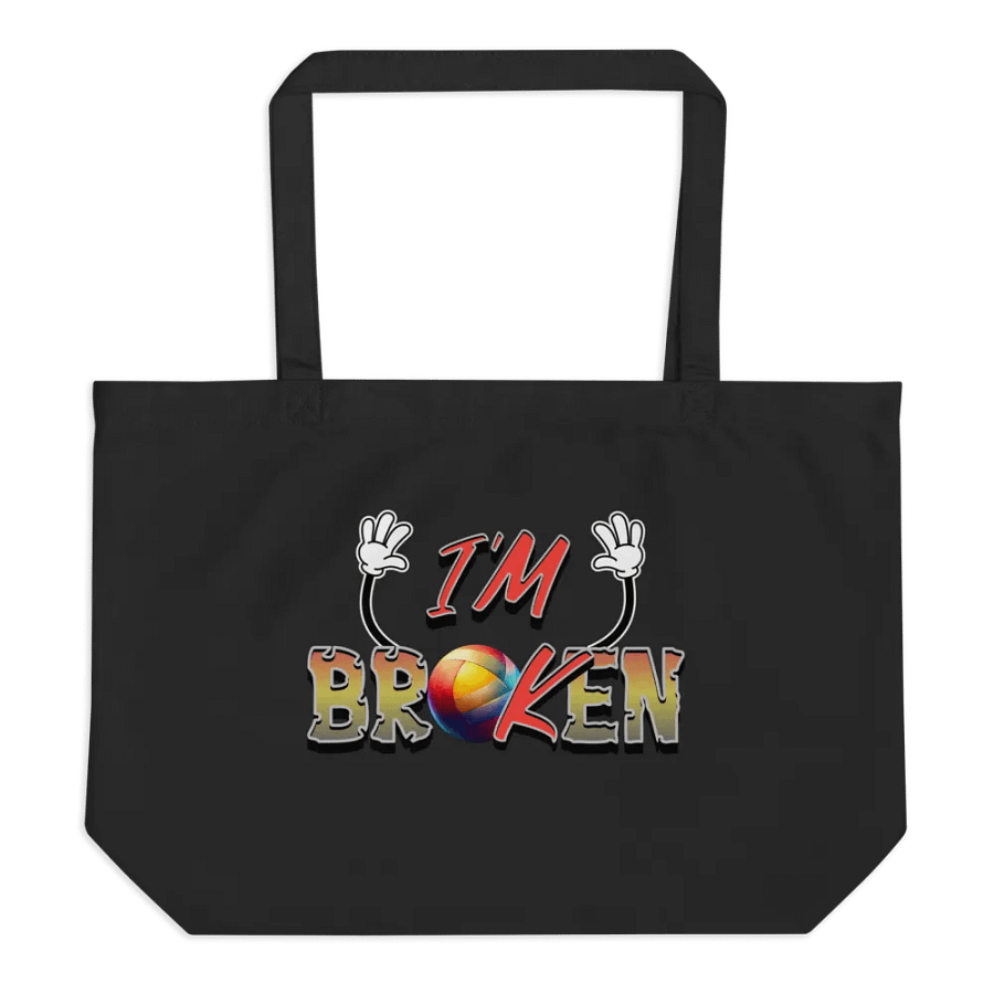 Im Ok Im Broken Volleyball Playful Statement Tote product image (1)