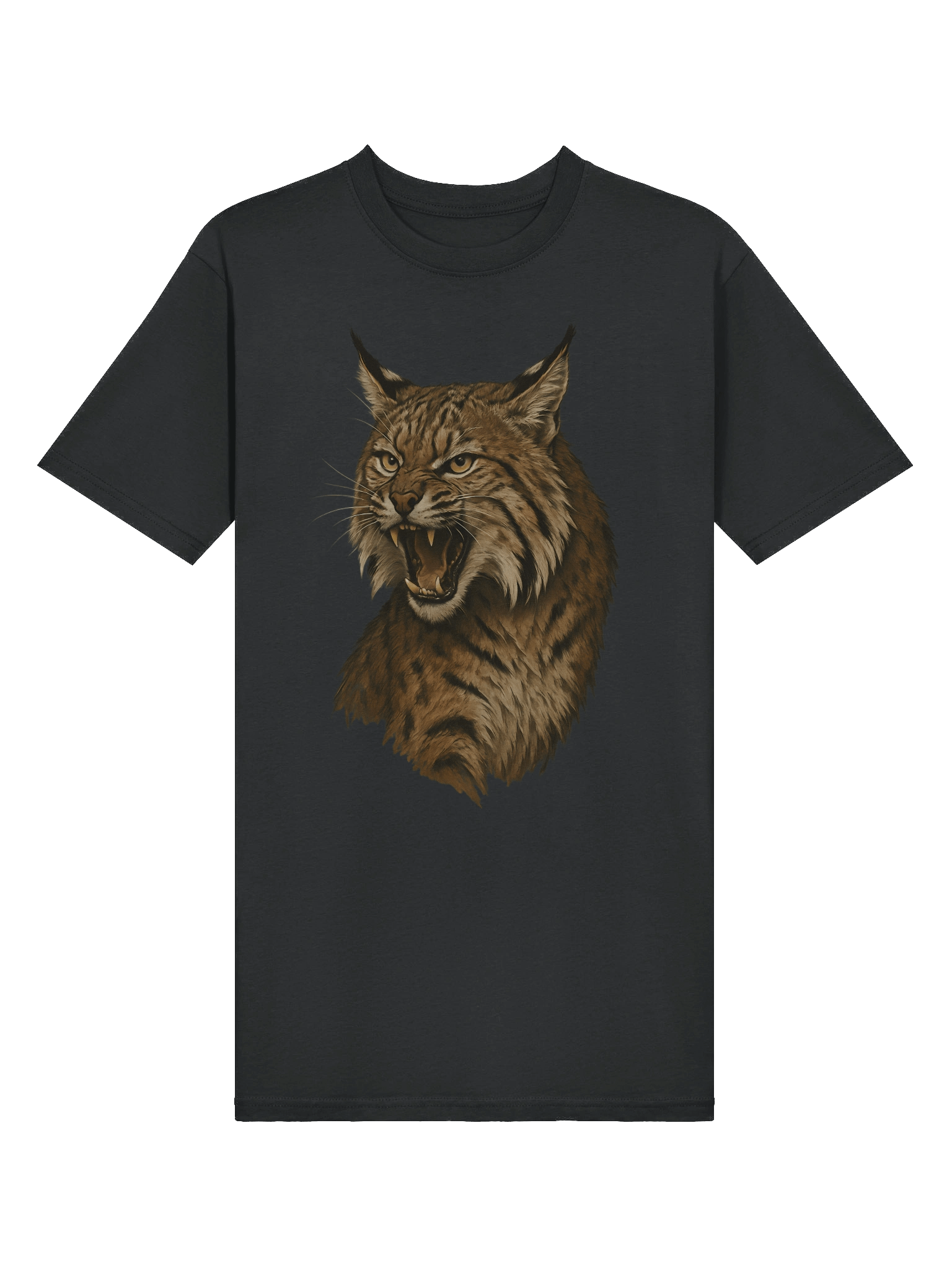 Fierce Lynx Head T-Shirt – Wild Animal Apparel for Men product image (3)