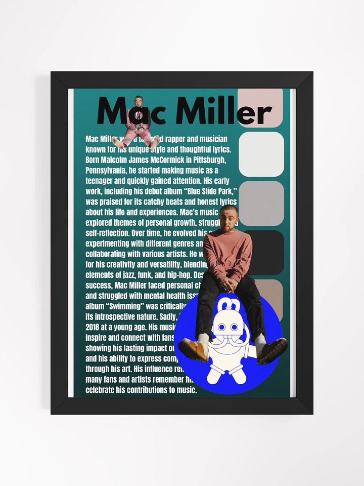 (12x16in) Mac Miller: Framed Matte Poster product image (1)